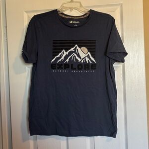 Tallwoods Explore men’s blue short sleeve graphic t-shirt size medium